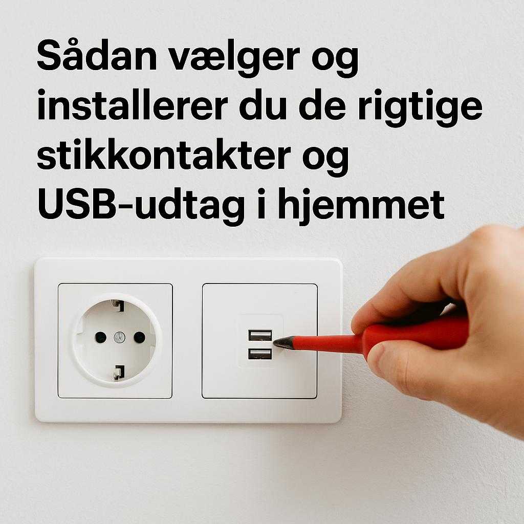 Sådan vælger og installerer du de rigtige stikkontakter og USB-udtag i hjemmet